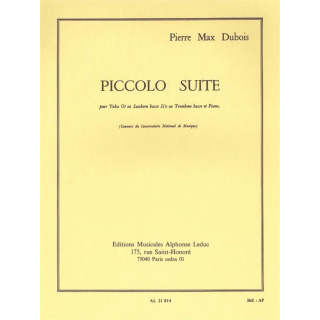 Dubois Piccolo Suite Tuba / Bass Posaune Klavier AL21814