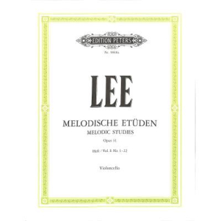 Lee Melodische Etüden op 31a Violoncello EP9068A