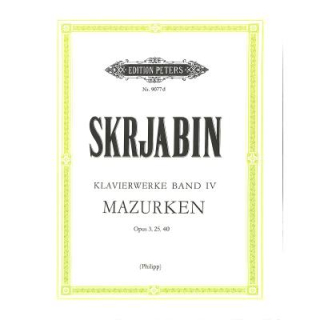 Skrjabin Klavierwerke 4 Mazurken op 3, 25, 40 EP9077D