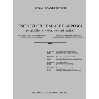 Zanettovich Esercizi Sulle Scale e Arpeggi 3 Violine ESZ07681C00