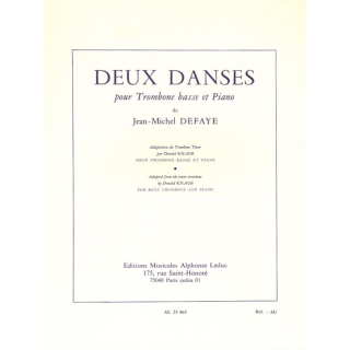 Defaye Deux Dances Bassposaune Klavier AL25465