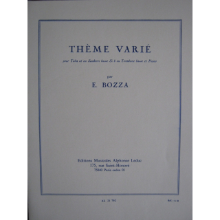 Bozza Theme Varie Tuba oder Bassposaune Klavier AL21792