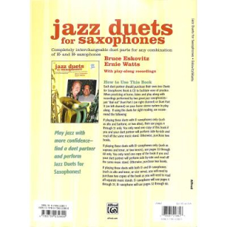 Eskovitz + Watts Jazz Duets for Saxophones CD ALF20867