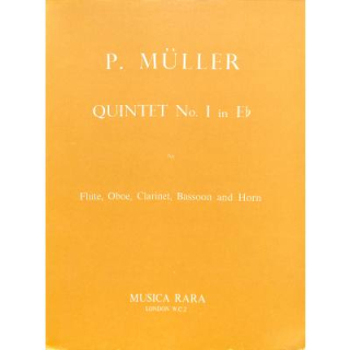 Mueller Quintett 1 Es-Dur Fl&ouml;te Oboe Klarinette Horn Fagott MR1058