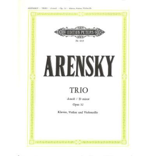 Arensky Trio d-moll op 32 Klavier Violine Violoncello EP4315
