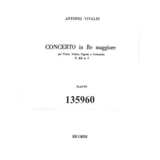 Vivaldi Concerto D-Dur F 12/7 T 39 Flöte Violine Fagott NR135960