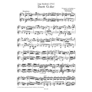 Boccherini Duett G-Dur 2 Violinen SIK263