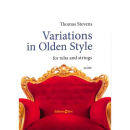 Stevens Variations in Olden Style Tuba String Orchestra Score TU8B