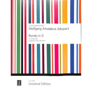 Mozart Rondo in D KV Anh 184 Flöte Klavier UE17296