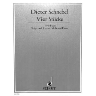 Schnebel 4 Stücke Violine Klavier ED7988