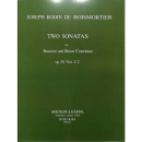 Boismortier 2 Sonaten op 50 Nos1/2 Fagott Basso Continuo...