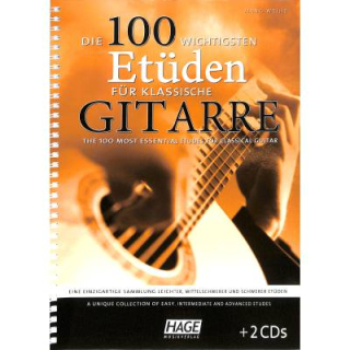 Weijie Die 100 wichtigsten Etüden für klassische Gitarre 2 CDs EH3789