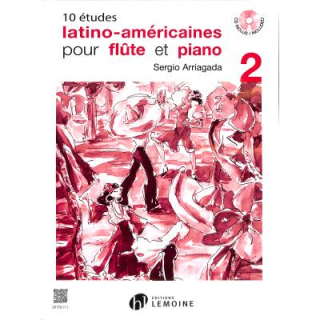Arriagada 10 Etudes Latino-Americaines 2 Flöte Klavier CD 28706HL