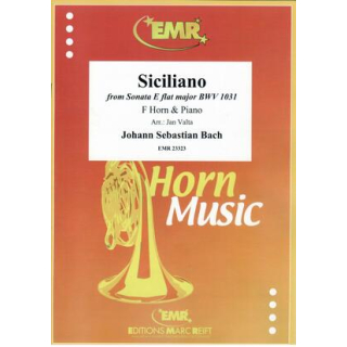 Bach Siciliano aus der Sonate Es-Dur BWV1031 Horn Klavier EMR23323