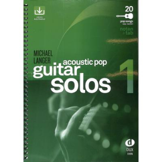 Acoustic Pop Guitar Solos 1, 20 Top Songs Gitarre Tab Audio D878