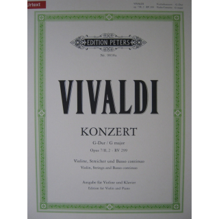 Vivaldi Concerto G-Dur op 7/2 2RV 299PV102 Violine Klavier EP9838A