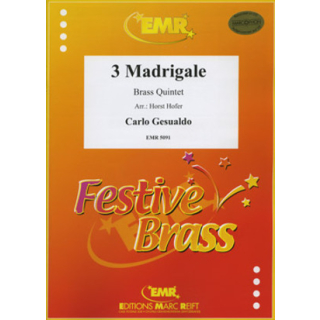 Gesualdo 3 Madrigale Brass Quintet EMR5091
