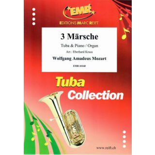 Mozart 3 Märsche Tuba Klavier EMR41160