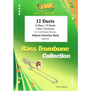 Bach 12 Duets 2 Bass Trombones EMR45739