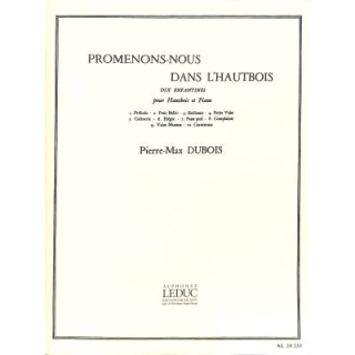 Dubois Promenons-Nous Dans lHautbois Oboe Klavier AL24233