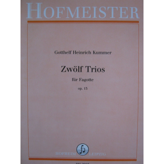 Heinrich Kummer Zwölf Trios Fagott op. 13 FH2063