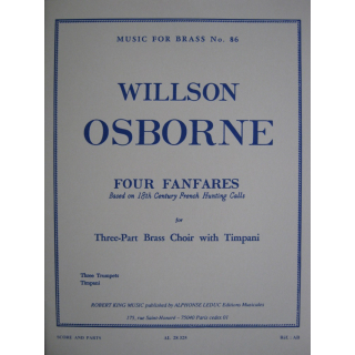 Osborne Four Fanfares 3 Trompeten und Timpani AL28325