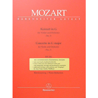 Mozart Konzert 3 G-Dur KV216 Violine Orchester BA4865-90