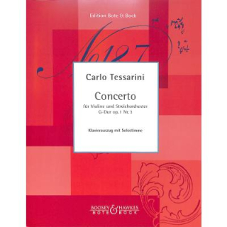 Tessarini Concerto G-Dur op 1/3 Violine Klavier BB1000541