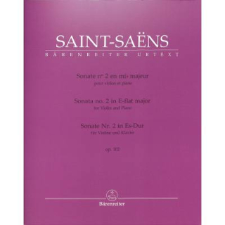 Saint-Saens Sonate 2 Es-Dur op 102 Violine Klavier BA10958