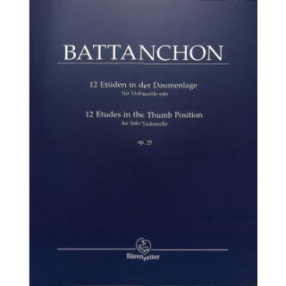 Battanchon 12 Etüden in der Daumenlage op 25 Violoncello Solo BA9405