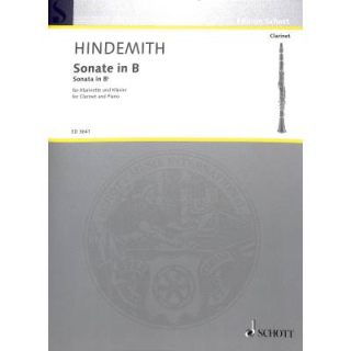 Hindemith Sonate in B 1939 Klarinette Klavier ED3641