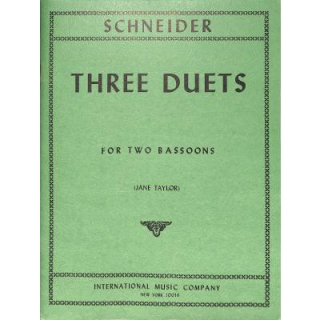 Schneider Three Duets for 2 Bassoons IMC3164