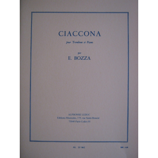Bozza Ciaccona Posaune Klavier AL23862
