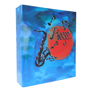 Ordner DIN A4 mit Saxophon Motiv