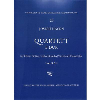 Haydn Quartett B-Dur Hob II B4 Oboe Violine Viola Cello WW20