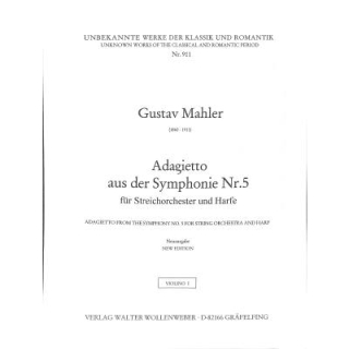 Mahler Adagietto aus Sinfonie 5 cis-Moll Streichorchester Harfe WW911