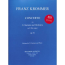 Krommer Concerto 2 Klarinetten Klavier MR2158A