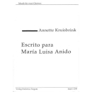 Kruisbrink Escrito para Maria Luisa Anido 2 Gitarren K&N1240