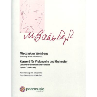 Weinberg Konzert op 43 Violoncello Klavier PEER3551