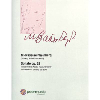 Weinberg Sonate op 28 für Klarinette A Klavier PEER3639