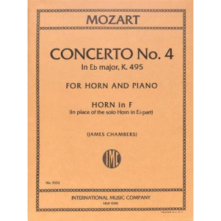 Mozart Konzert 4 Es-Dur KV 495 Horn F Klavier IMC3552
