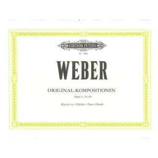 Weber Originalkompositionen op 3, 10, 60 Klavier zu 4 Händen EP188a