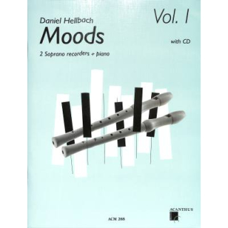 Hellbach Moods 1 für 2 Sopranblockflöten Klavier CD ACM288