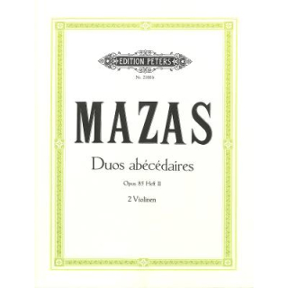 Mazas 6 Duette abecedaires 2 op 85 für 2 Violinen EP2166b