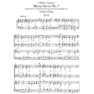 Gounod Messe breve Nr. 7 GCH Singpartitur W2565a