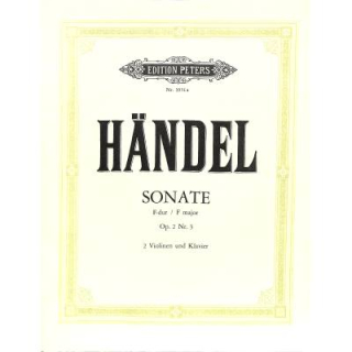 Händel Sonate F-Dur op 2 Nr. 3 für 2 Violinen Klavier EP3951a