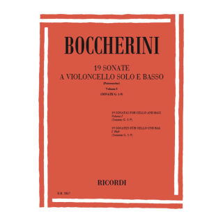 Boccherini 19 Sonate G. 1-9 Violoncello Klavier ER2857