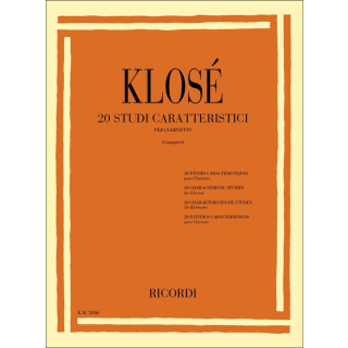 Klose 20 Studi Caratteristici Klarinette ER2006