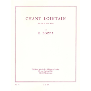 Bozza Chant Lointain Horn Klavier AL21789