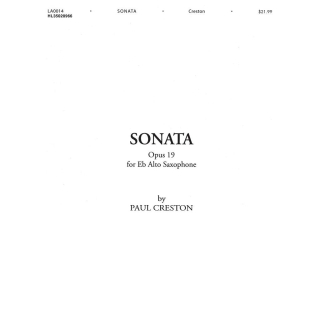 Creston Sonata Opus 19 for Eb Alto Saxophone SP11273